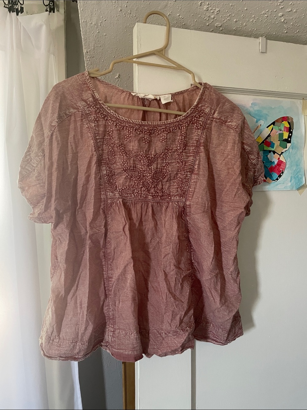 100% cotton flowy blouse